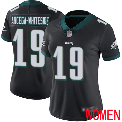 Women Philadelphia Eagles #19 JJ Arcega-Whiteside Black Alternate Vapor Untouchable NFL Jersey Limited